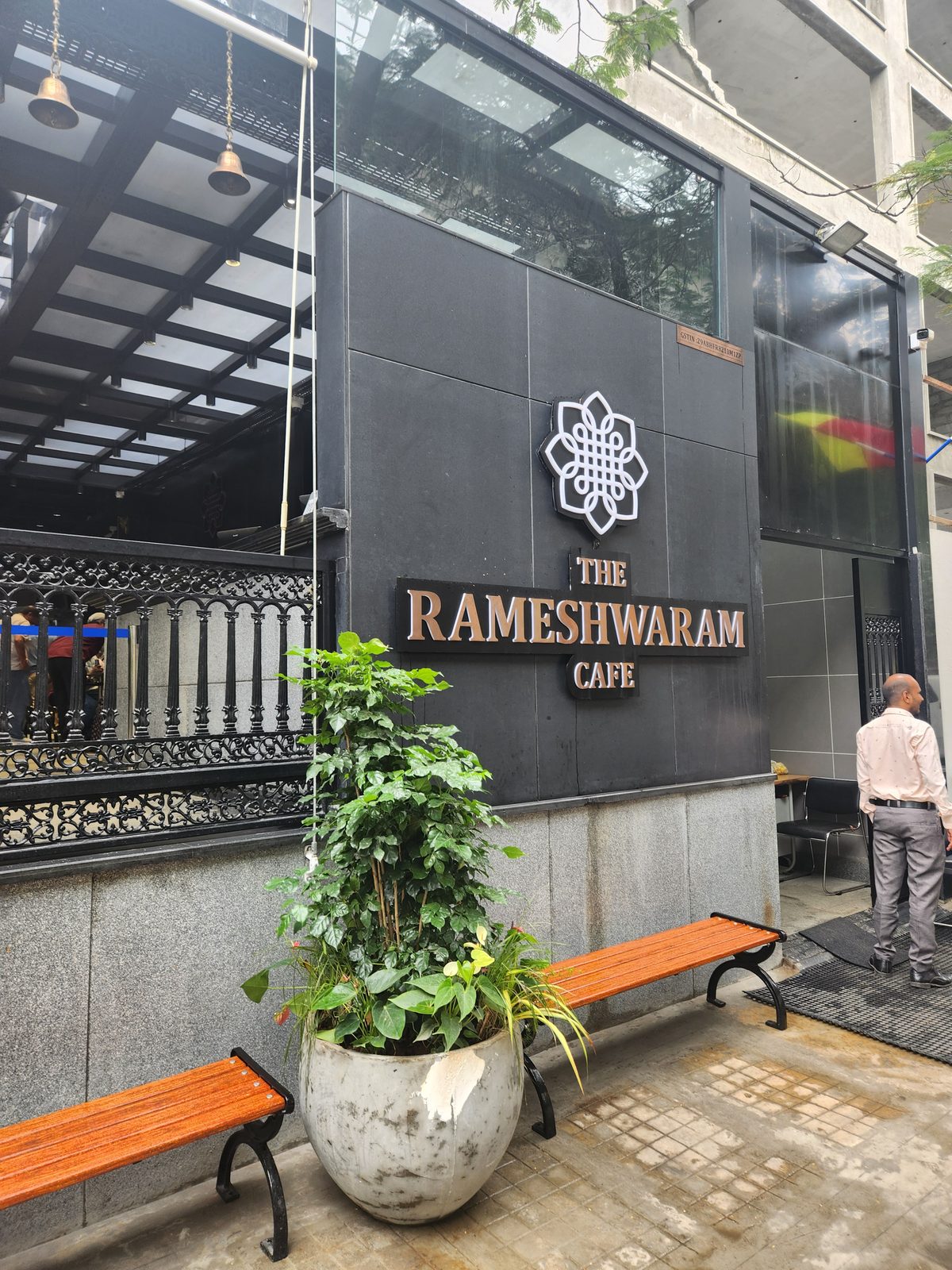 The entrance to The Rameshwaram Cafe in Bengaluru